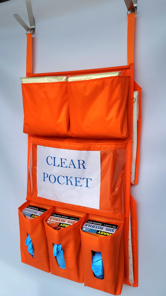 PPE Isolation Door Caddy 701 Flame Retardant 200D Nylon Oxford (w/hooks included)