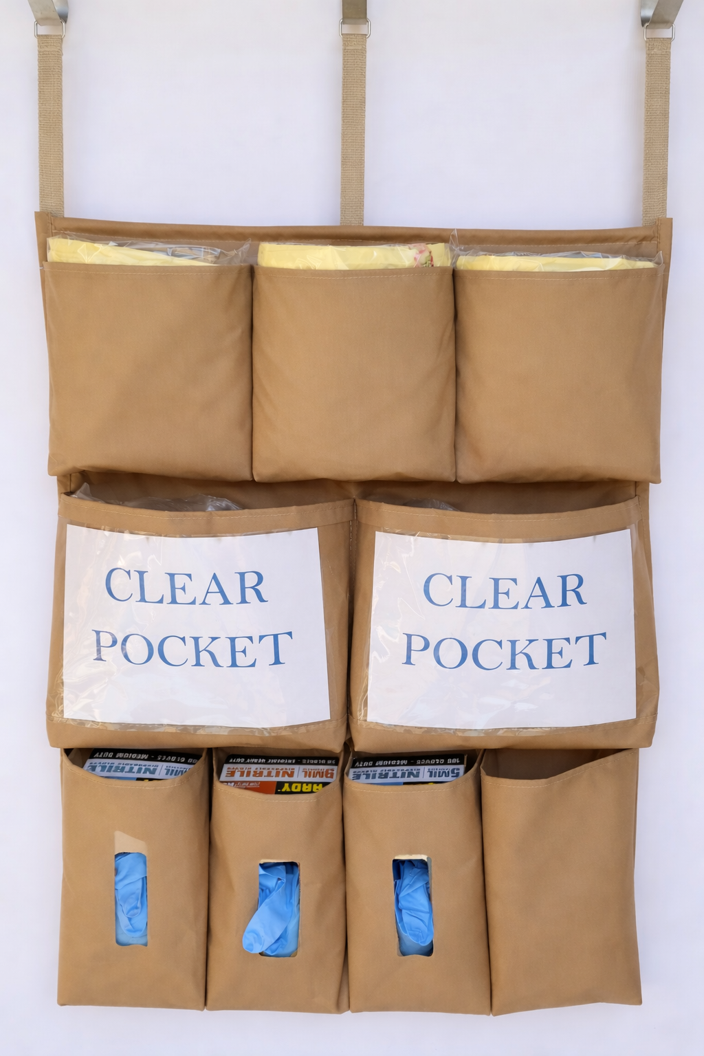PPE Isolation Door Caddy 701 Flame Retardant 200D Nylon Oxford (w/hooks included)