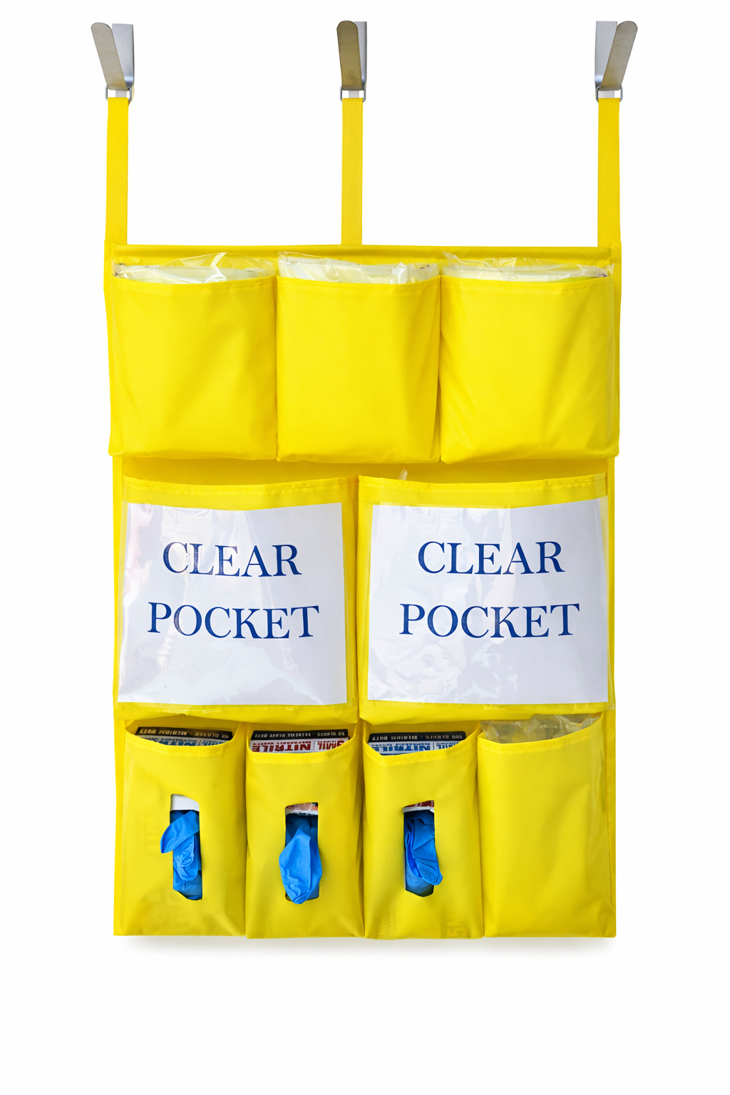 PPE Isolation Door Caddy 701 NFPA Flame Retardant 200 D Nylon - 9 pockets - Extra Wide