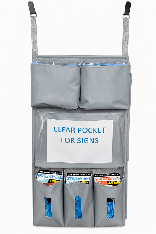PPE Isolation Door Caddy 701 Flame Retardant 200D Nylon Oxford (w/hooks included)
