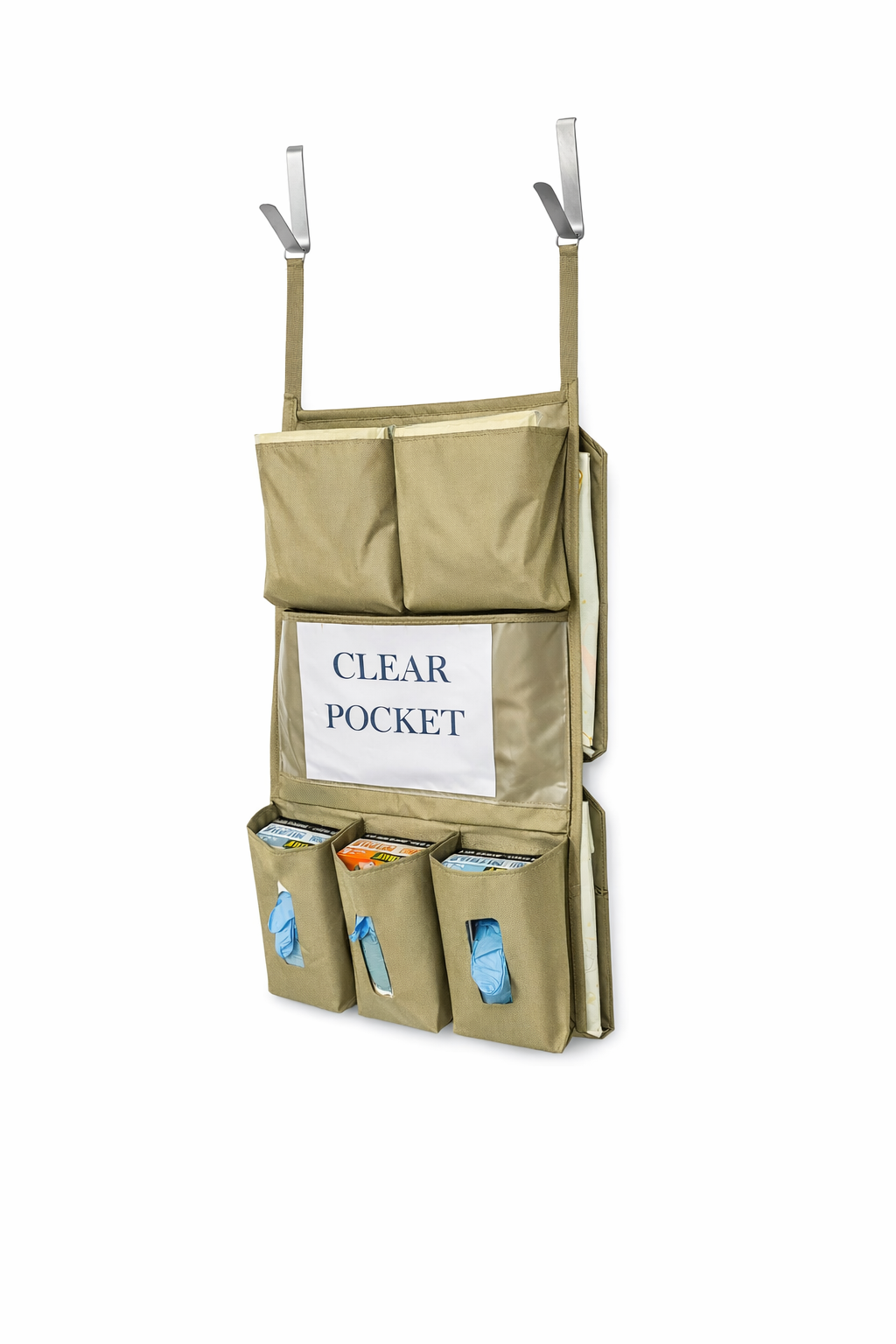 PPE Isolation Door Caddy 701 Flame Retardant 200D Nylon Oxford (w/hooks included)