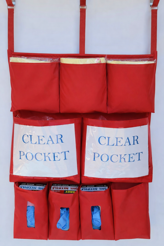 PPE Isolation Door Caddy 701 Flame Retardant 200D Nylon Oxford (w/hooks included)